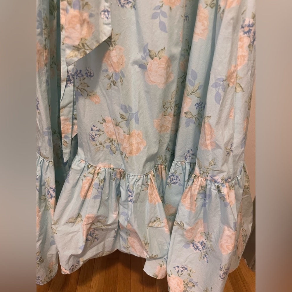 Love Shack Fancy for Target Estelle Blue Floral Dress 16 - Picture 6 of 9